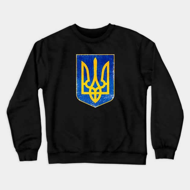 Ukraine Coat of Arms, Trident, Tryzub Crewneck Sweatshirt by StabbedHeart